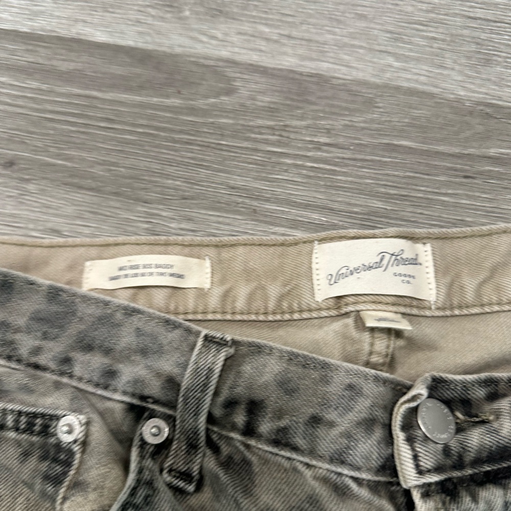 Washed faded leopard denim 90’s baggy Jeans - Picture 3 of 7